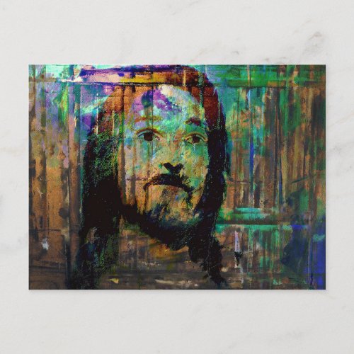 psychedelic jesus postcard