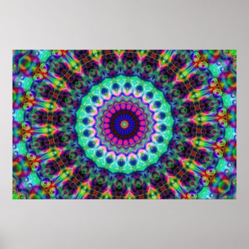 Psychedelic Kaleidoscope art Poster