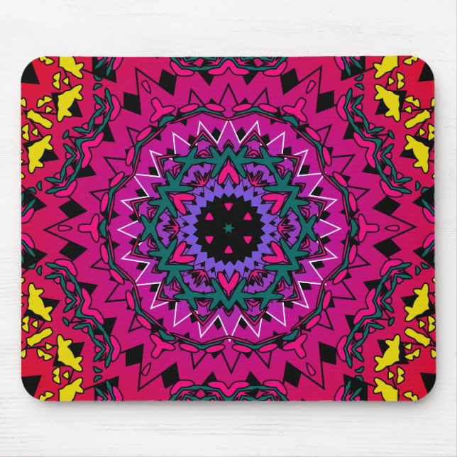 Psychedelic Kaleidoscope Artwork: Mousepad (Front)