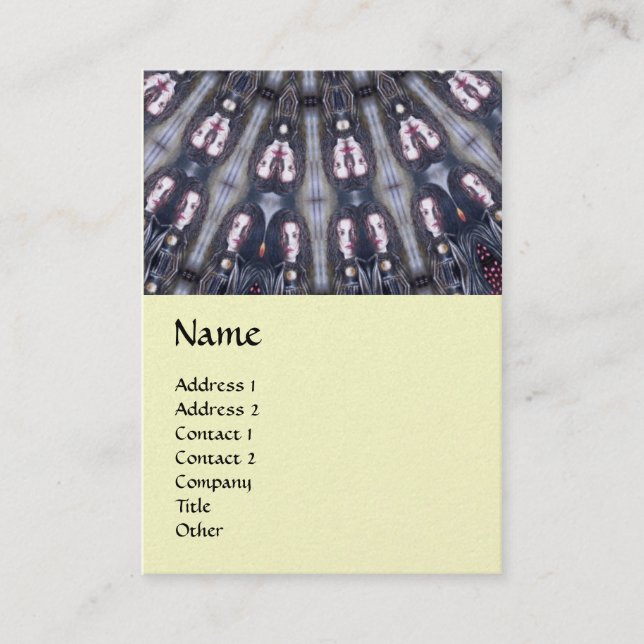 PSYCHEDELIC KALEIDOSCOPE /MYSTIC MEMORIES MONOGRAM BUSINESS CARD (Front)