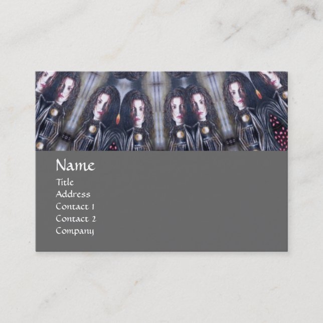 PSYCHEDELIC KALEIDOSCOPE /MYSTIC MEMORIES MONOGRAM BUSINESS CARD (Front)