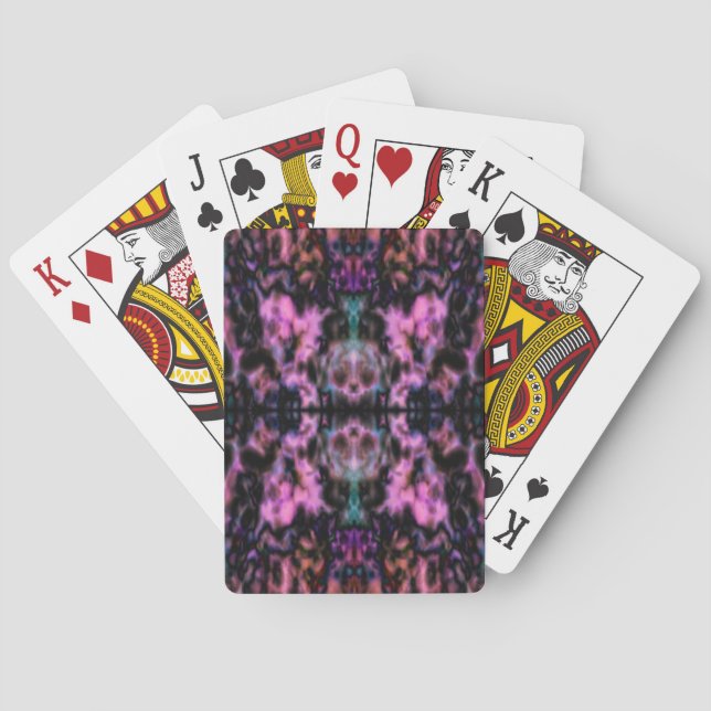 Psychedelic kaleidoscope pattern poker cards (Back)