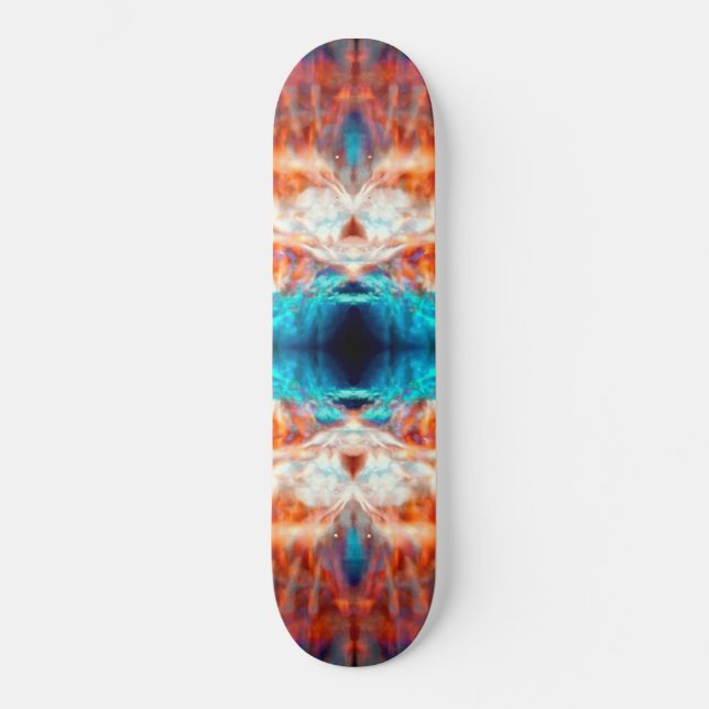 Psychedelic kaleidoscope pattern skateboard deck (Front)