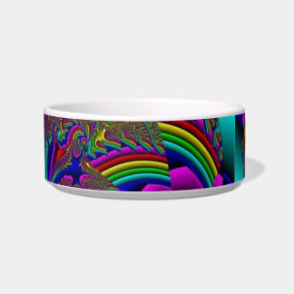 Psychedelic Kitty Food Bowl