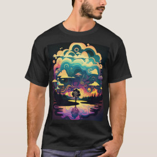 Psychedelic Lake Landscape T-Shirt