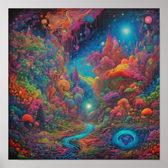 Psychedelic Landscape  Poster (Front)