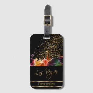 Psychedelic Las Vegas Skyline Luggage Tag