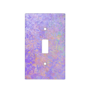 Psychedelic Lavender Purple Neon Pastel Abstract Light Switch Cover