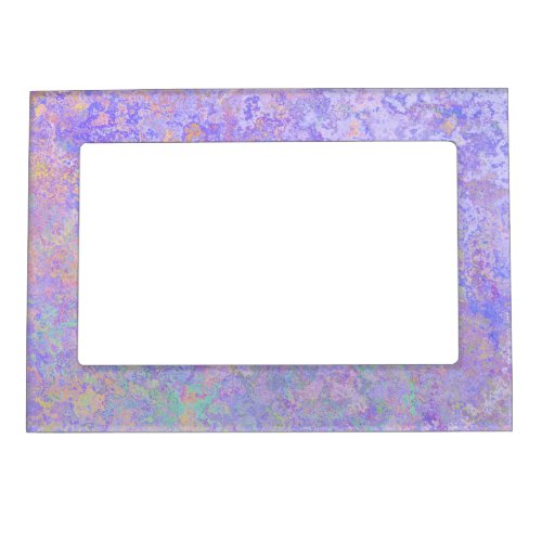 Psychedelic Lavender Purple Neon Pastel Abstract Magnetic Frame