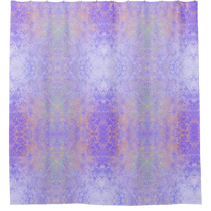Psychedelic Lavender Purple Neon Pastel, Purple Abstract Shower Curtain