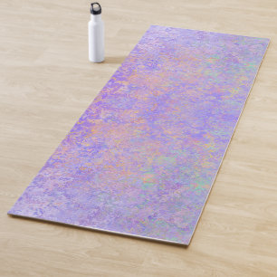 Psychedelic Lavender Purple Neon Pastel Abstract Yoga Mat