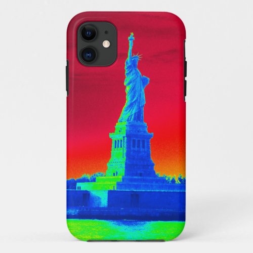 Psychedelic Liberty Statue iPhone 11 Case