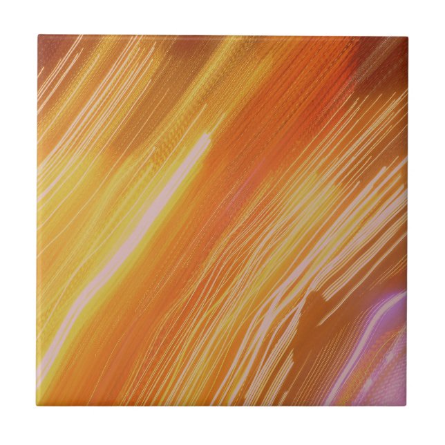 Psychedelic Lights Colours Ceramic Tile (Front)