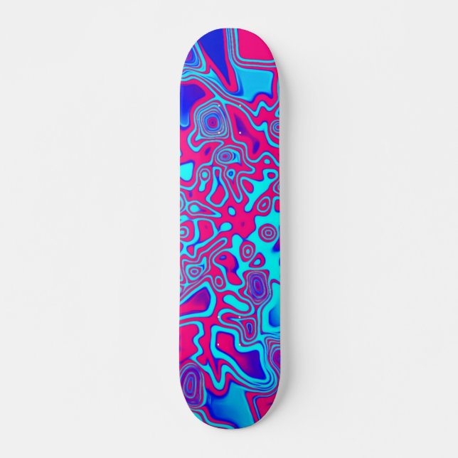 Psychedelic Liquid Plasma Skateboard (Front)