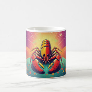 Psychedelic Lobster Ocean Art Coffee Mug