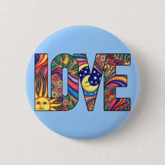 Psychedelic Love Button
