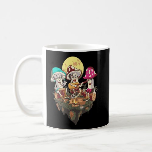 Psychedelic Magical Mushrooms Playing Music Coffee Mug