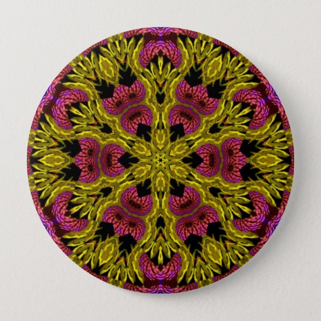 Psychedelic Mandala #05 Button (Front)