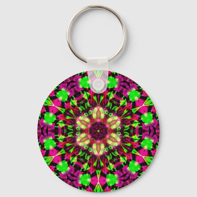 Psychedelic Mandala #13 Keychain (Front)