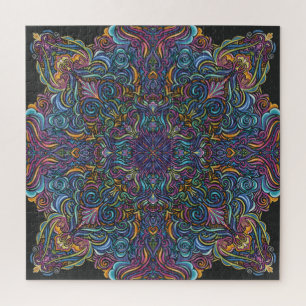 Psychedelic Mandala Jigsaw Puzzle