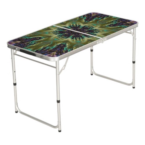 Psychedelic Mandala Retro Hippie Trippy Boho Chic Beer Pong Table