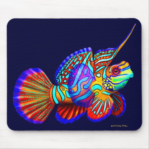 Psychedelic Mandarin Goby Fish Mousepad
