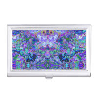 Psychedelic Marbled Tie-dye Purple Teal Pattern