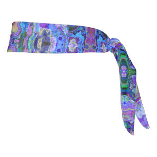 Psychedelic Marbled Tie-dye Purple Teal Pattern Tie Headband