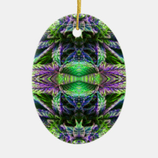 Psychedelic Marijuana Ceramic Ornament