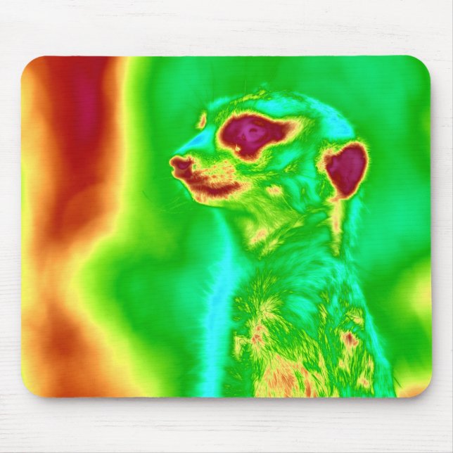 Psychedelic Meerkat Mouse Pad (Front)