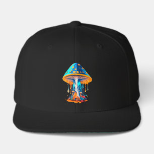 Psychedelic Melting Mushroom Snapback Hat