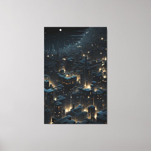 Psychedelic Metropolis Canvas Print