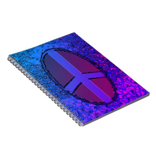 Psychedelic Miami Peace Sign Notebook