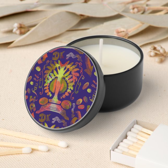  Psychedelic Mirror Symmetry Abstract Art Mini Candle Favors (Insitu)