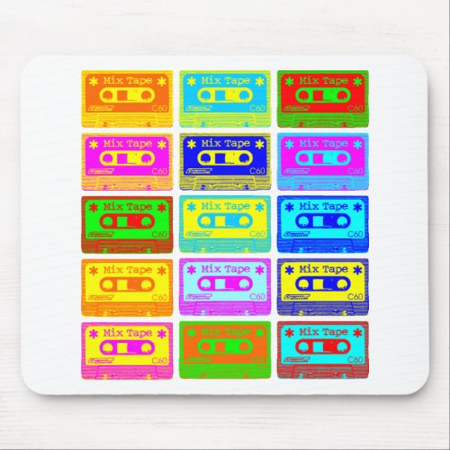 Psychedelic Mix Tape Mouse Pad
