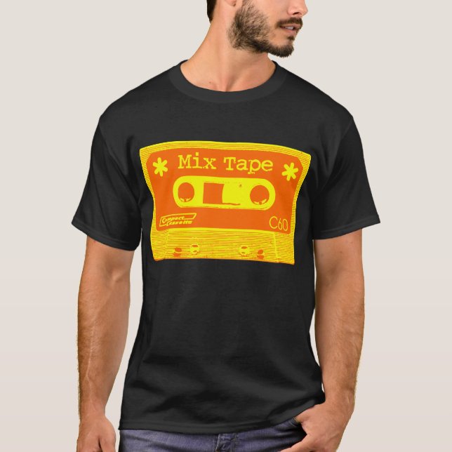 Psychedelic Mix Tape - Orange and Yellow T-Shirt (Front)