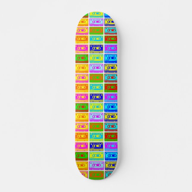 Psychedelic Mix Tape Pop Skateboard Deck (Front)