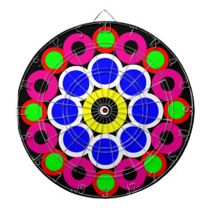 Psychedelic Modern Persian Rug Pattern Dart Board
