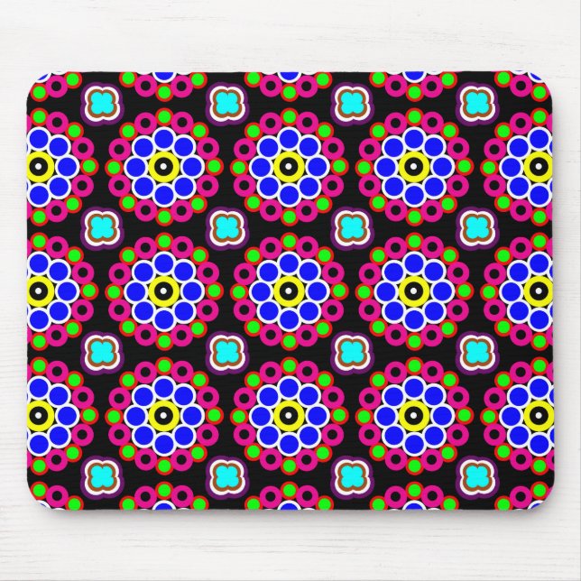 Psychedelic Modern Persian Rug Pattern Mouse Pad (Front)
