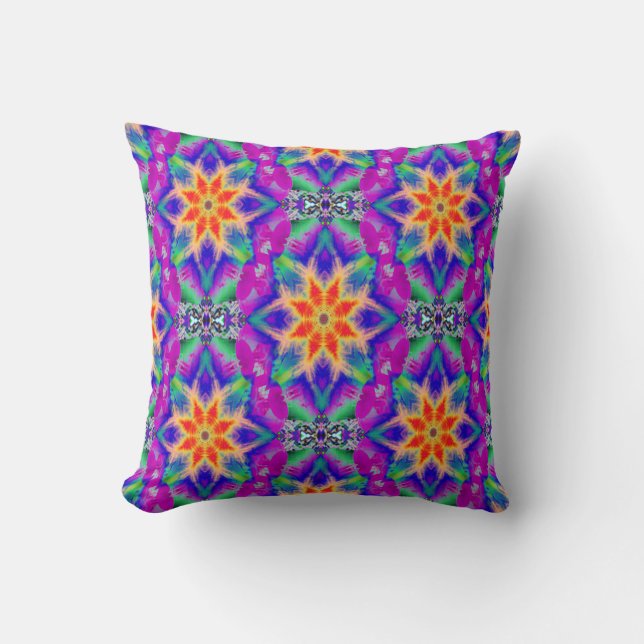Psychedelic moments... throw pillow (Front)