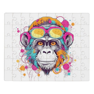 Psychedelic Monkey, Acrylic Puzzle