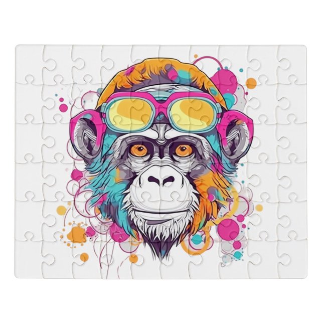 Psychedelic Monkey, Acrylic Puzzle (Puzzle Horizontal)
