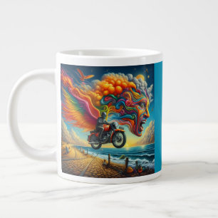 Psychedelic Motorcycle Dreamscape Giant Coffee Mug