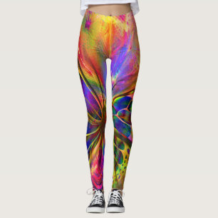 Psychedelic & Multi-Colored Butterfly Leggings
