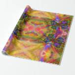 Psychedelic &amp; Multi-Colored Butterfly Wrapping Paper