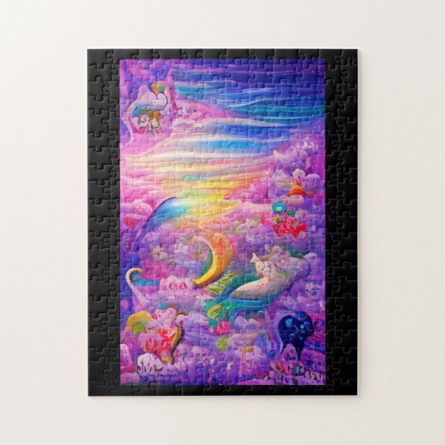 Psychedelic multilayered dream fantasy colorful jigsaw puzzle (Vertical)