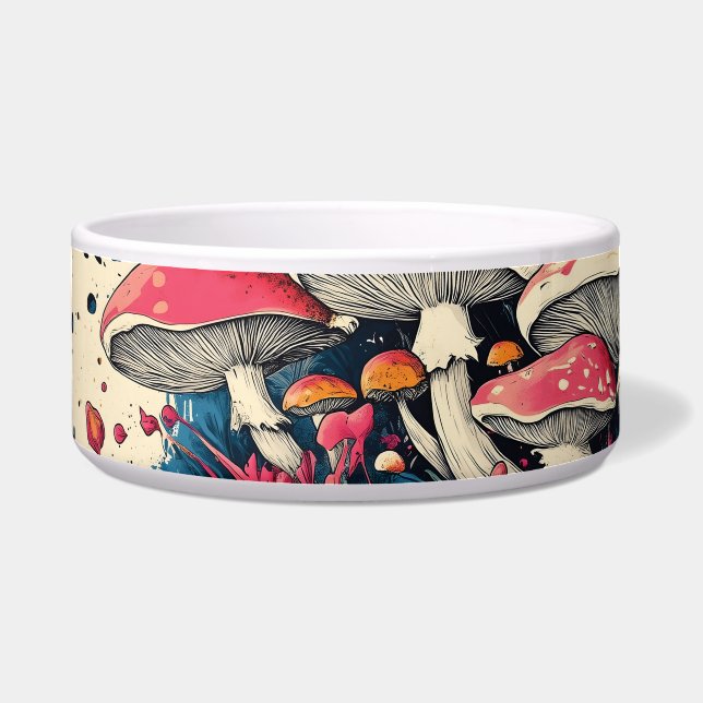 Psychedelic Mushroom Forest with Guitar Bowl (Front)