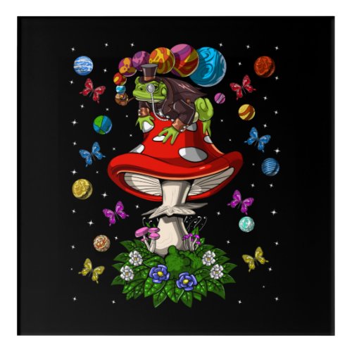 Psychedelic Mushroom Frog Acrylic Print