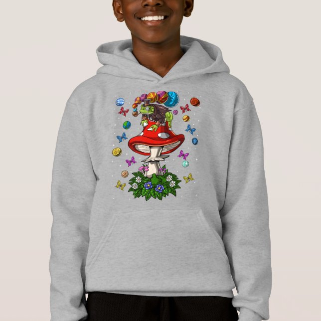 Psychedelic Mushroom Frog Hoodie (Front)