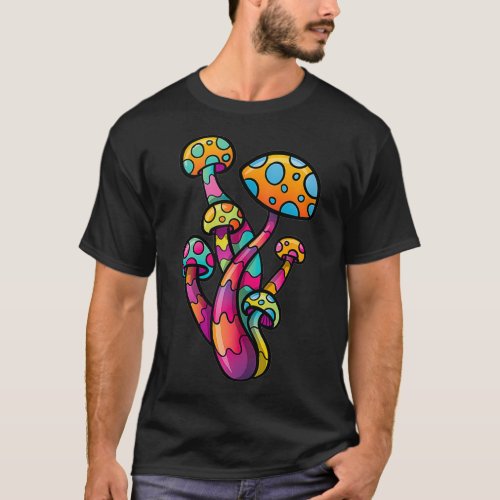 Psychedelic Mushroom Lover Gift Trance House Rave  T_Shirt